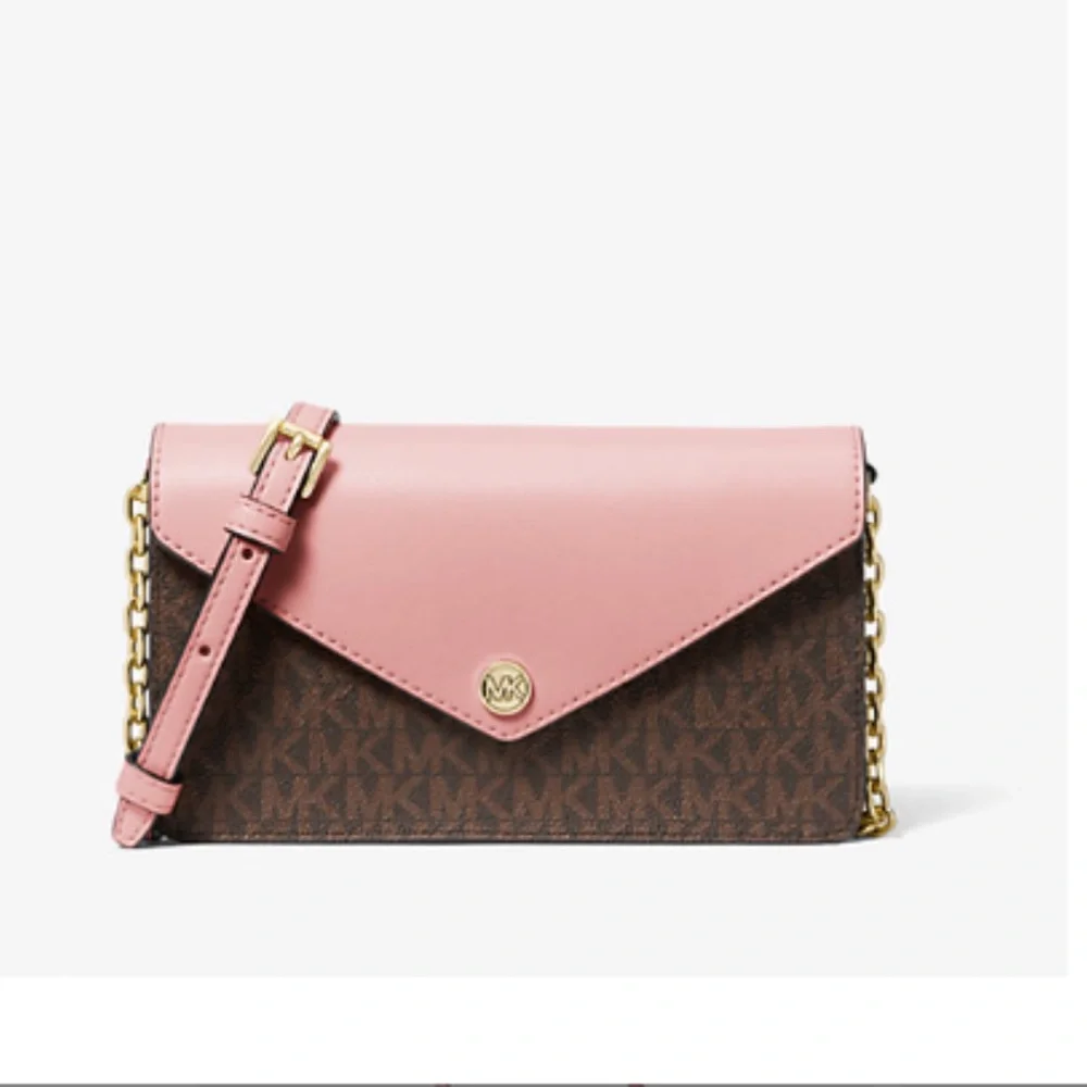 NWT Michael Kors Envelope Signature Logo Crossbody Bag